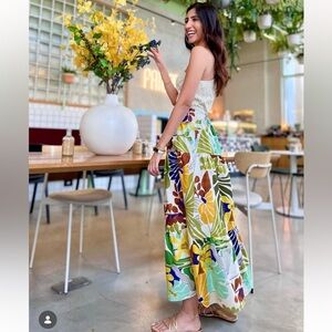 SUNDAYUP | floral tiered maxi dress | size medium